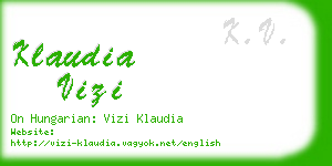 klaudia vizi business card